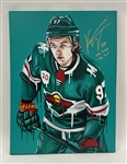 Kirill Kaprizov Autographed & Inscribed 30x40 Original Ben Labuzzetta Canvas Painting Beckett LOA