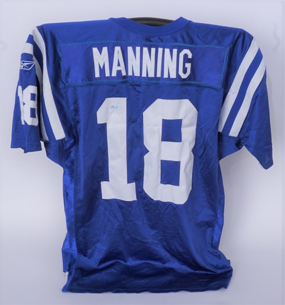 Peyton Manning 2001 Indianapolis Colts Game Used Jersey w/ Dave Miedema LOA