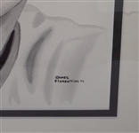 Cal Ripken Jr. Original Autographed James Fiorentino 11x14 Watercolor Painting Framed 18x22 w/ Fiorentino LOA