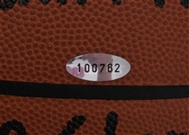 Magic Johnson Autographed & Multi-Inscribed Spalding NBA Basketball LE #17/32 w/ Plastic Display Case Steiner