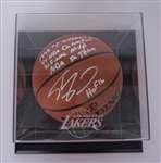 Shaquille O'Neal Autographed & Multi-Inscribed Spalding NBA Basketball w/ Plastic Display Case Beckett