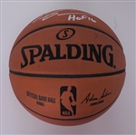 Shaquille O'Neal Autographed & Multi-Inscribed Spalding NBA Basketball w/ Plastic Display Case Beckett