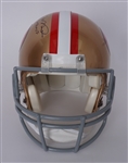 Jerry Rice & Joe Montana Dual Autographed & Inscribed San Francisco 49ers Full Size Authentic Helmet w/ Plastic Display Case Beckett