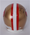 Jerry Rice & Joe Montana Dual Autographed & Inscribed San Francisco 49ers Full Size Authentic Helmet w/ Plastic Display Case Beckett