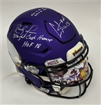 Randy Moss & Cris Carter Dual Autographed & Inscribed Minnesota Vikings Full Size Speed Flex Authentic Helmet Beckett & Schwartz