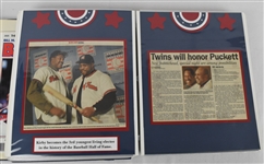 Kirby Puckett's Personal Scrapbooks *2 Signatures* w/ Puckett Family Provenance