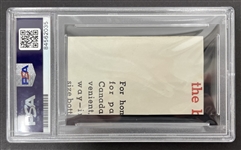 Babe Ruth Autographed Cut Signature PSA/DNA Mint 9