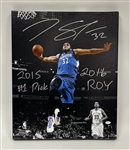 Karl-Anthony Towns Autographed & Inscribed Minnesota Timberwolves 20x24 Canvas