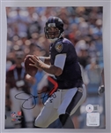 Lot of 2 Joe Flacco & Gary Anderson Autographed Mini Helmets + Flacco 8x10 Photo Beckett