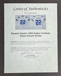 Emmitt Smith 1998 Dallas Cowboys Game Issued Jersey w/ Dave Miedema LOA