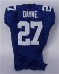 Ron Dayne 2000 New York Giants Game Used Rookie Year Jersey w/ Dave Miedema LOA