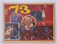 New York Knicks 1973 Champions Original Oil Painting by Robert Stephen Simon