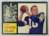 Fran Tarkenton 1962 Topps Rookie Card