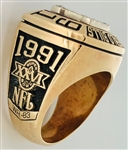 Andre Reed 1991 Buffalo Bills AFC Championship 10K Gold & Diamond Ring w/ LOA From Reed 