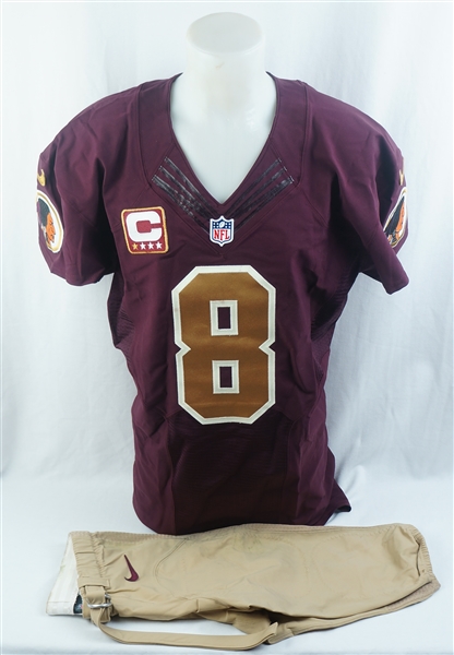 Kirk Cousins 2016 Washington Redskins Game Used Throwback Jersey & Pants Worn vs. Minnesota Vikings on 11/13/2016 w/ Redskins MeiGray LOA