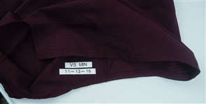 Kirk Cousins 2016 Washington Redskins Game Used Throwback Jersey & Pants Worn vs. Minnesota Vikings on 11/13/2016 w/ Redskins MeiGray LOA