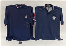 Lot of 2 John Shulock & Eric Gregg Game Used Umpire's Shirts