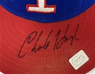 Charlie Hough 1980's Texas Rangers Game Used & Autographed Hat