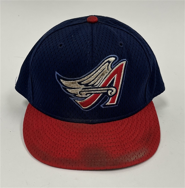 Mo Vaughn 2000 Anaheim Angels Game Used Hat
