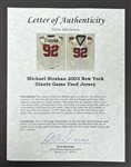 Michael Strahan 2003 New York Giants Game Used Jersey w/ Dave Miedema LOA