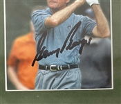 Arnold Palmer, Jack Nicklaus, & Gary Player Autographed & Framed 12x22 Display w/ Beckett LOA