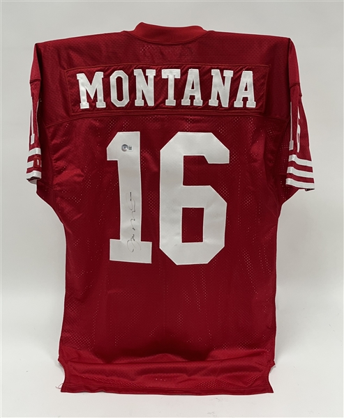 Joe Montana 1990-91 San Francisco 49ers Game Used & Autographed Playoff Jersey w/ Dave Miedema LOA & Beckett