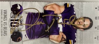 Adam Thielen Autographed & Encapsulated Authentic Ticket From First NFL Receiving TD PSA/DNA