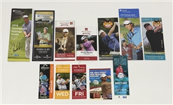 Lot of 12 Autographed Golf Tickets & Pairing Guides