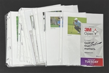 Collection of 136 Autographed Golf Items w/ Matsuyama, Thomas, & Rahm