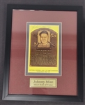 Lot of 2 Enos Slaughter & Johnny Mize Autographed & Framed Hall of Fame Plaque Postcards
