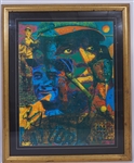 Anthony Whelihan New York Yankees Framed Monotype LE #1/7