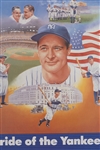 1988 Lou Gehrig NY Yankees LE #75/95 Artist Proof Lithograph Autographed by Brian Johnson