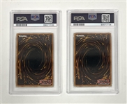 Lot of 2 Blue-Eyes White Dragon & Shadow Spell PSA Graded Yu-Gi-Oh Cards