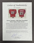 Deion Sanders 1994 San Francisco 49ers Game Used Jersey w/ Dave Miedema LOA