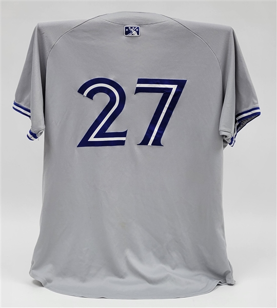Vladimir Guerrero Jr. 2017 Dunedin Blue Jays Game Used Jersey w/ Dave Miedema LOA