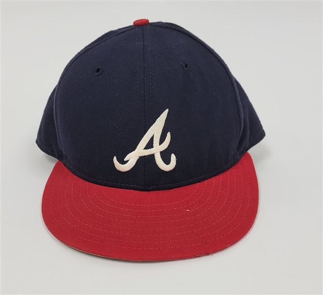Deion Sanders 1992 Atlanta Braves Game Used Hat w/ Dave Miedema LOA