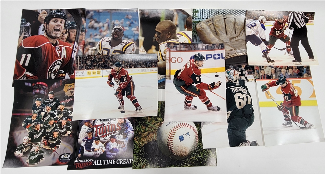 Lot of 12 Unsigned Minnesota Sports 11x14 Photos