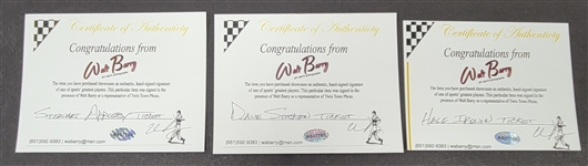 Lot of 3 Stuart Appleby, Hale Irwin, & Dave Stockton Autographed Golf Tickets