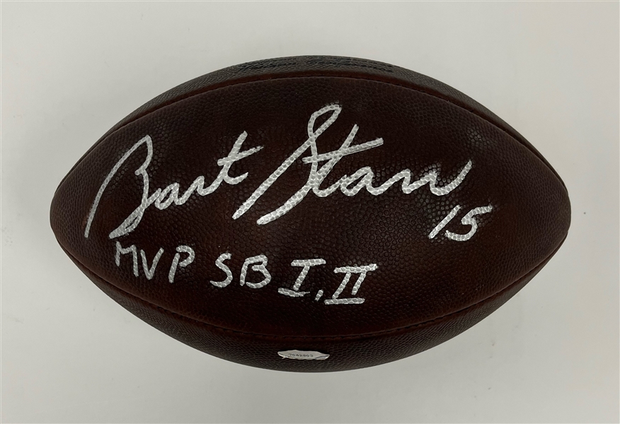 Bart Starr Autographed & Inscribed Official NFL "Duke" Football TriStar