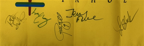 Celebrity Golf Outing Autographed Pin Flag w/ Jerry Rice & Greg Maddux JSA
