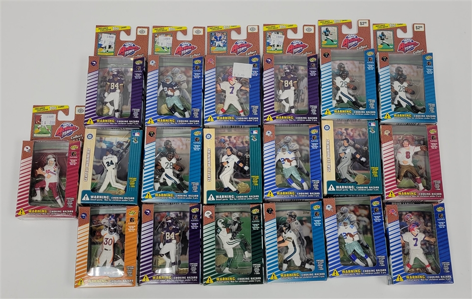 Lot of 19 Topps NFL & MLB Action Flats Figures