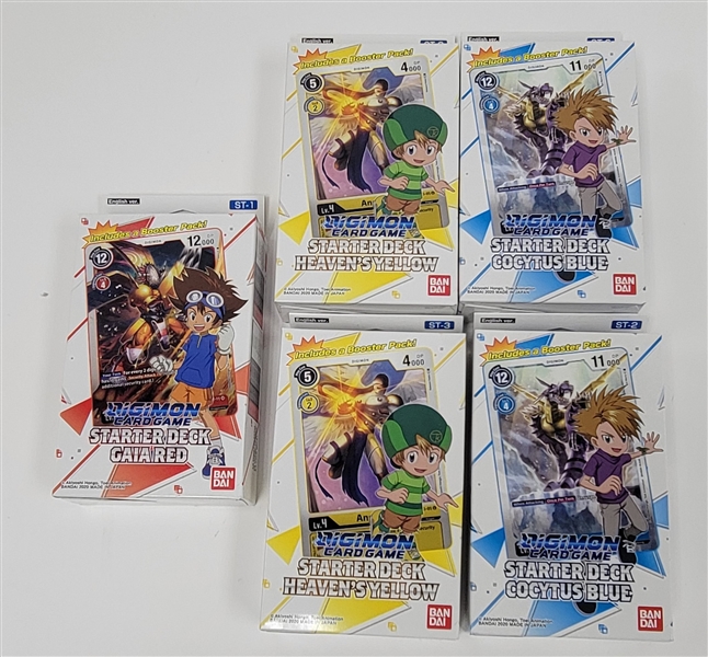 Lot of 5 Factory Sealed Digimon Hanger Boxes *English Version*