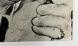Jim Thorpe Twice Signed 6x8 Photo PSA/DNA LOA
