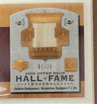Jackie Robinson Framed 2005 Upper Deck Hall of Fame Game Used Pants Card LE #1/25