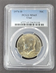 1976-D Half Dollar Coin PCGS MS65 Clad