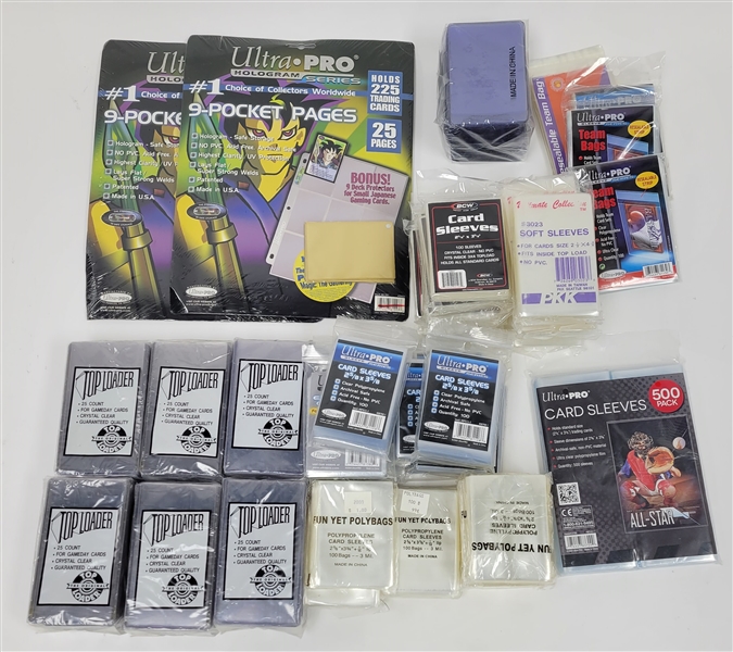 Large Collection of Unused Card Holders & Sleeves