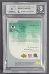 Aaron Rodgers Autographed 2005 SP Authentic #252 Rookie Jersey Card LE #8/99 Beckett 8.5 (Aaron's College Jersey Number & NEW Jets Number)