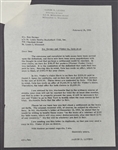 Ben Kerner Signed St. Louis Hawks Letter to Sid Hartman JSA