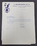 Ben Kerner Signed St. Louis Hawks Letter to Sid Hartman JSA