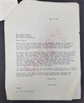 Ben Kerner Signed St. Louis Hawks Letter to Sid Hartman JSA